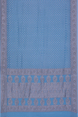 Image of Banarasi Georgette Pond Blue Saree