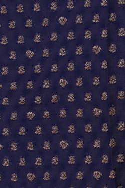 Image of Banarasi Georgette Indigo Blue Saree