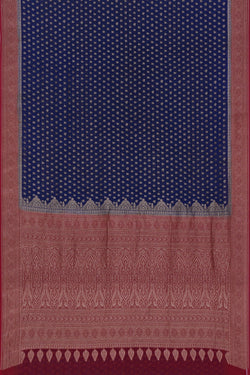 Image of Banarasi Georgette Indigo Blue Saree