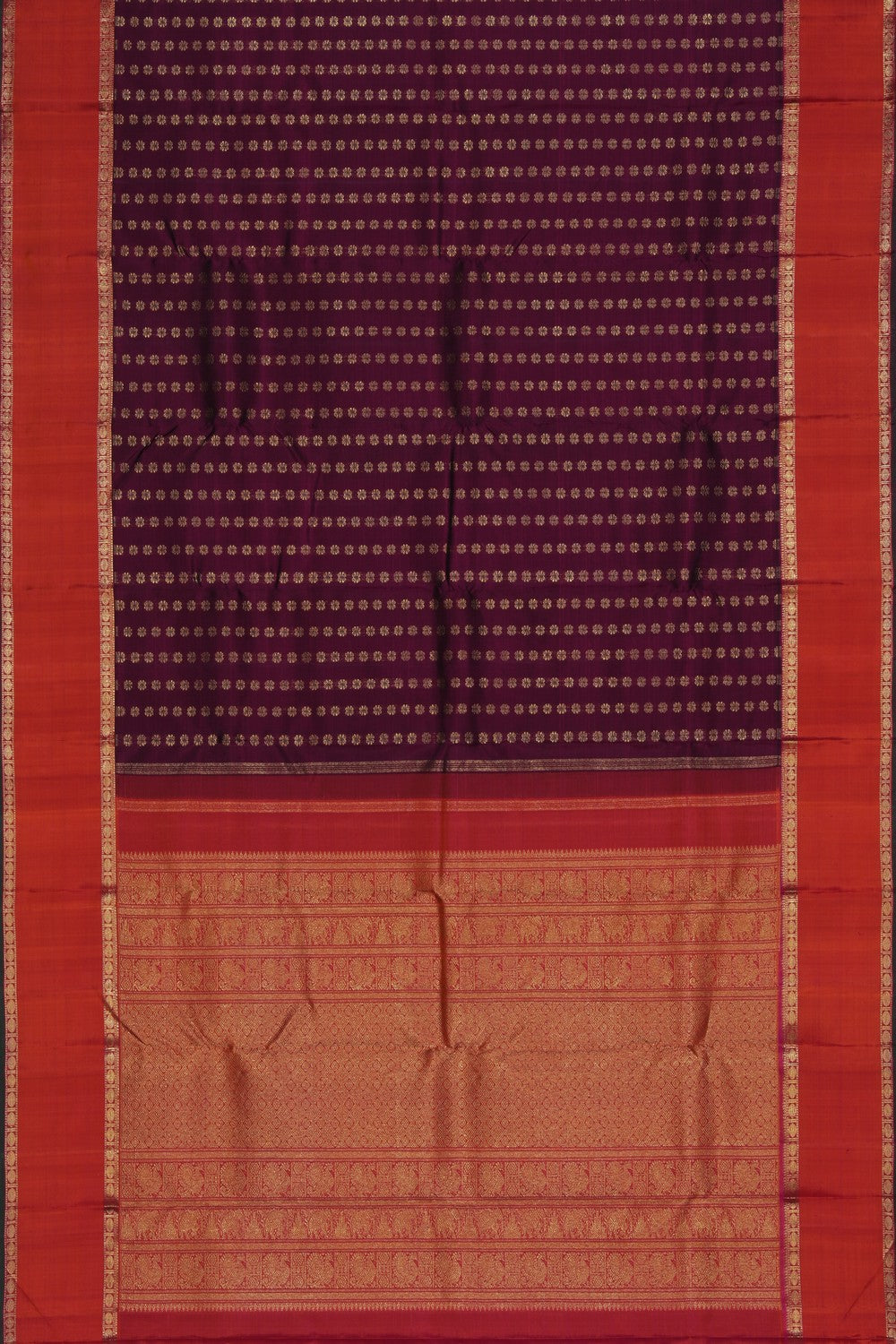 Kanchipuram Silk Violet Saree