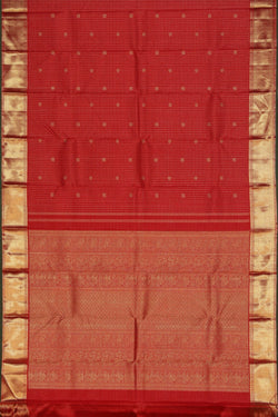 Image of Kanchipuram Silk Red Saree