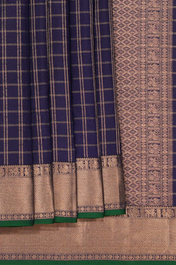 Image of South Silk Navy Blue Saree