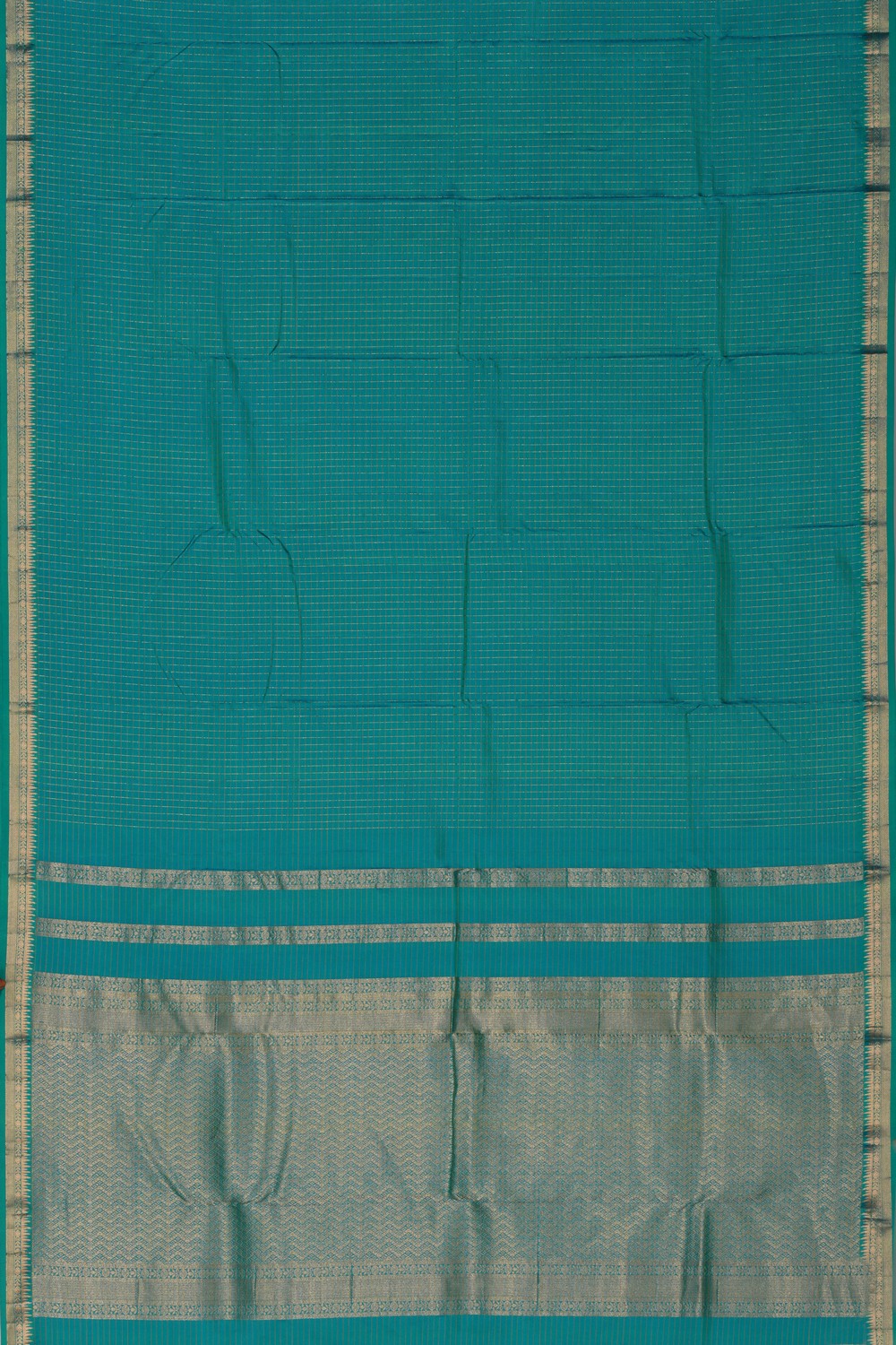 South Silk Turquoise Green Saree