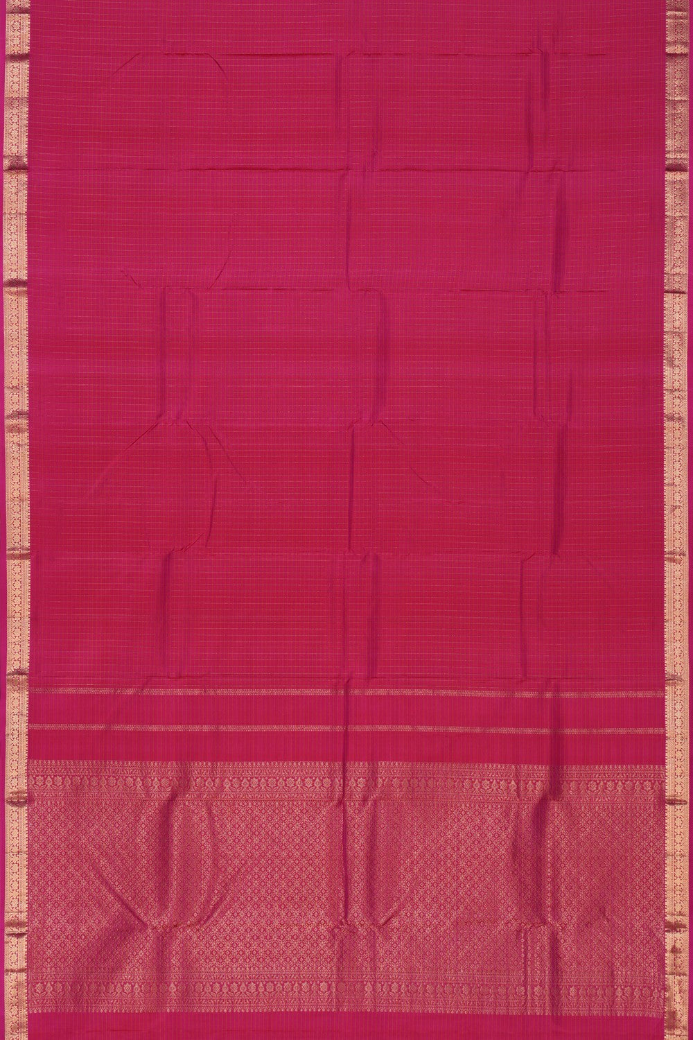 South Silk Fuchsia-Pink Saree