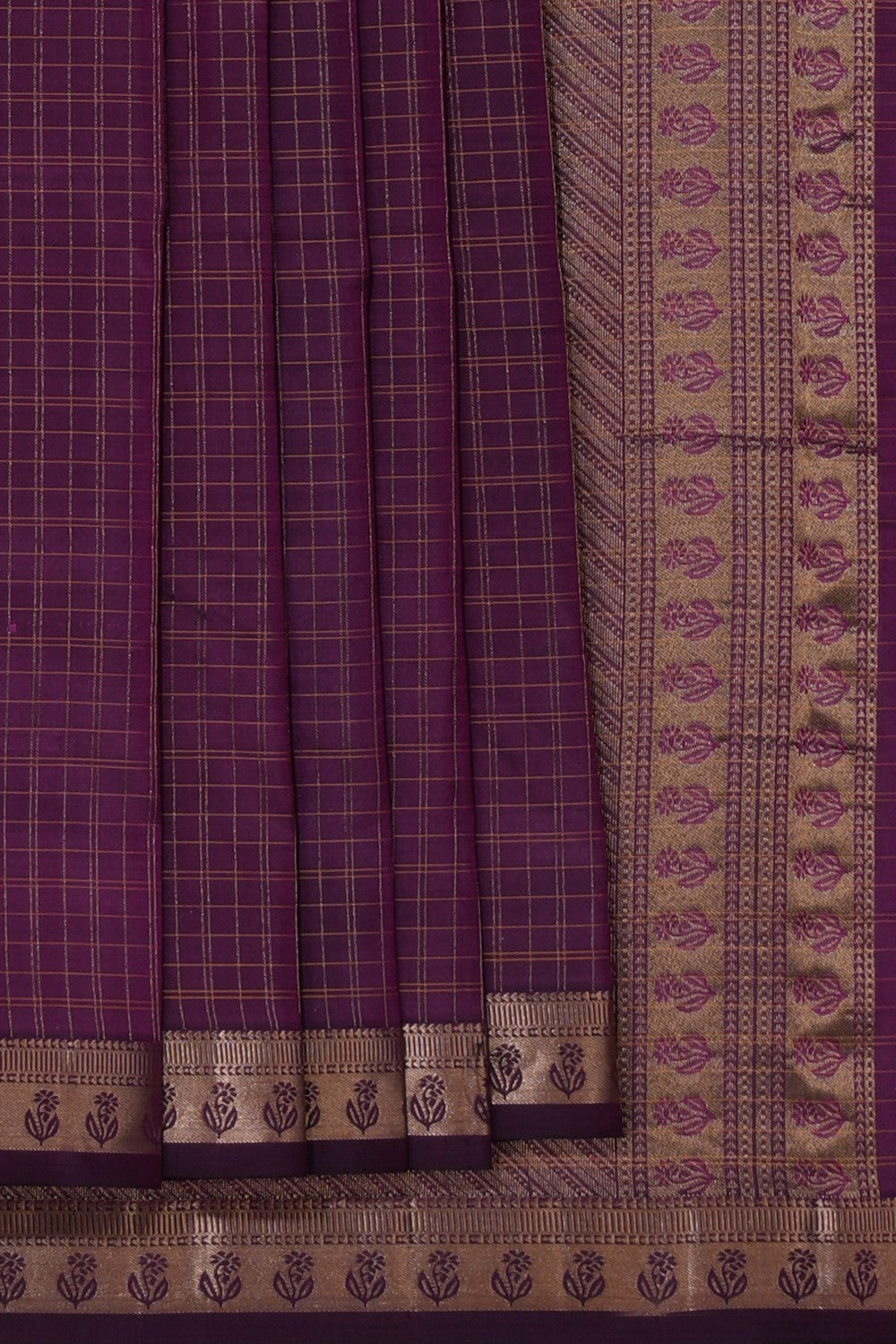 South Silk Violet Saree