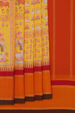 Image of Pichwai Printed Silk Saree