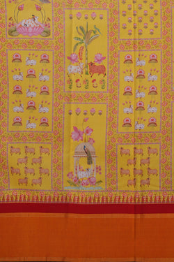 Image of Pichwai Printed Silk Saree