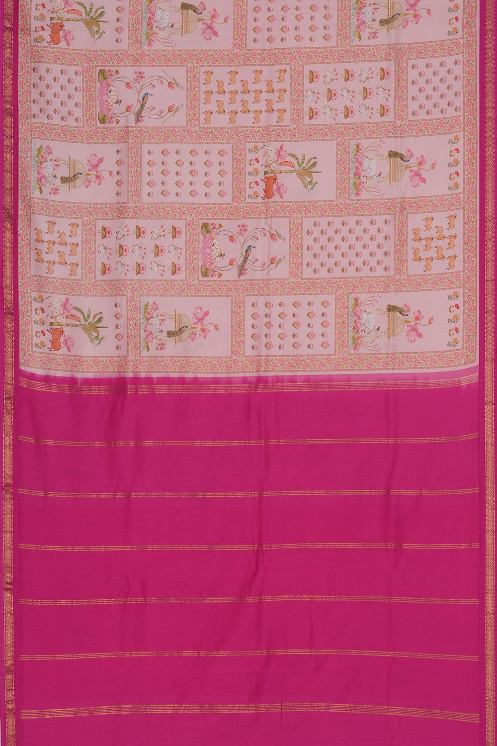 Pichwai Printed Silk Saree