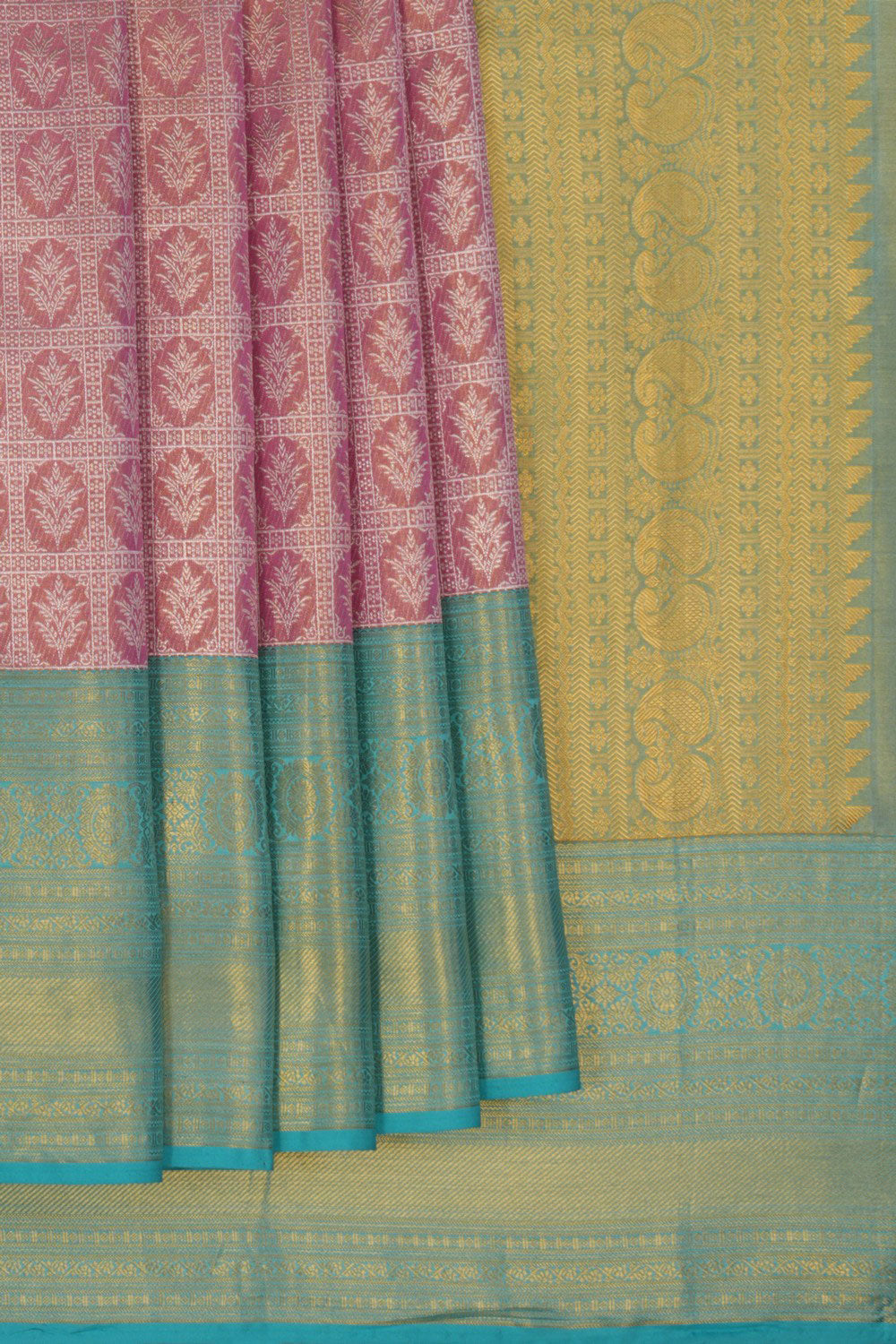 Image of Kanchipattu Brocade Pink Saree