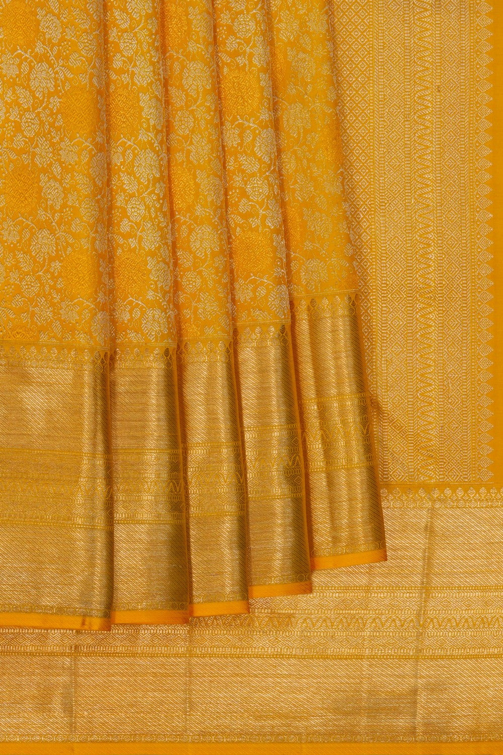 Image of Kanchipattu Brocade Yellow Saree