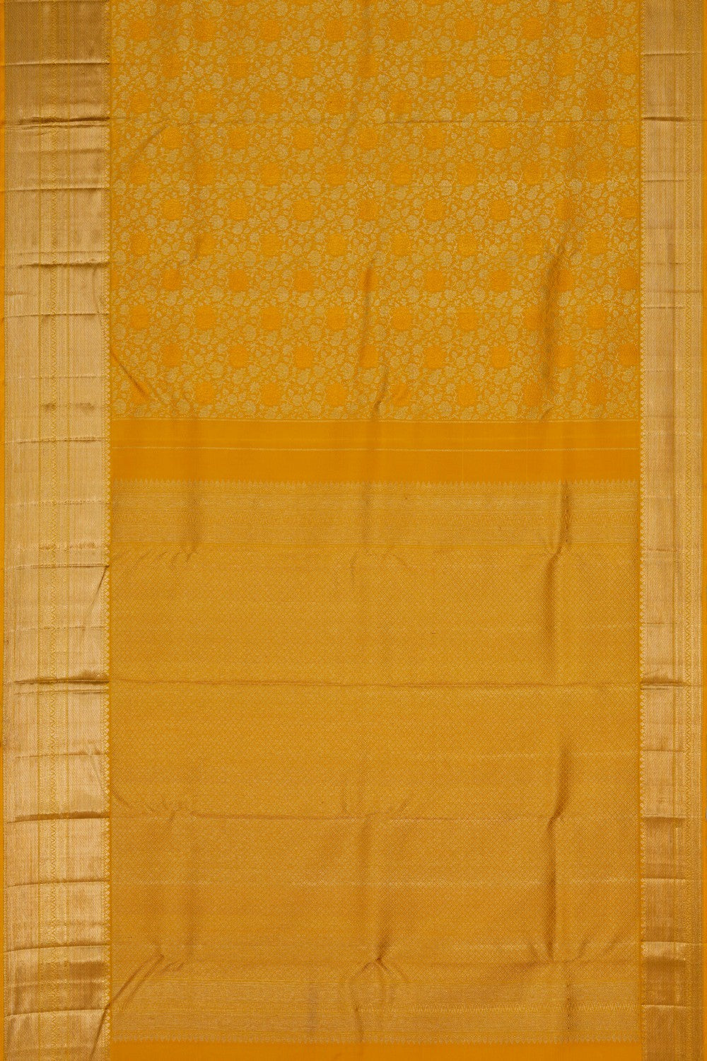 Image of Kanchipattu Brocade Yellow Saree