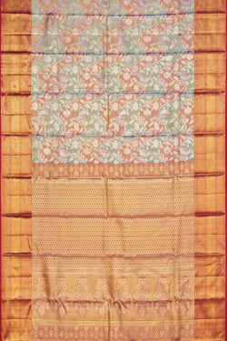 Image of Kanchipattu Tissue Brocade Green Saree