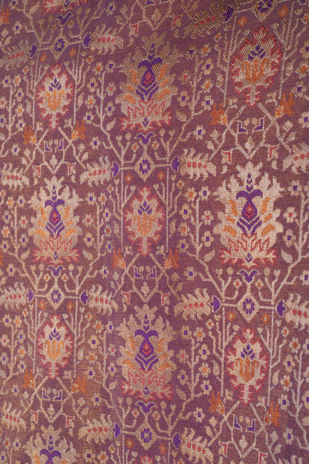 Kanchipattu Tissue Brocade Purple Saree