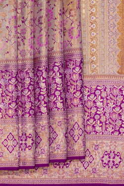 Image of Kanchipattu Tissue Brocade Gold Saree