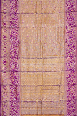 Image of Kanchipattu Tissue Brocade Gold Saree