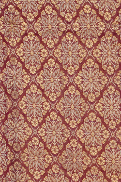 Image of Kanchipattu Tissue Brocade Maroon Saree