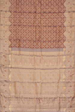 Image of Kanchipattu Tissue Brocade Maroon Saree