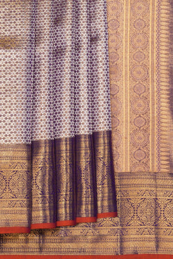 Image of Kanchipattu Tissue Brocade Purple Saree