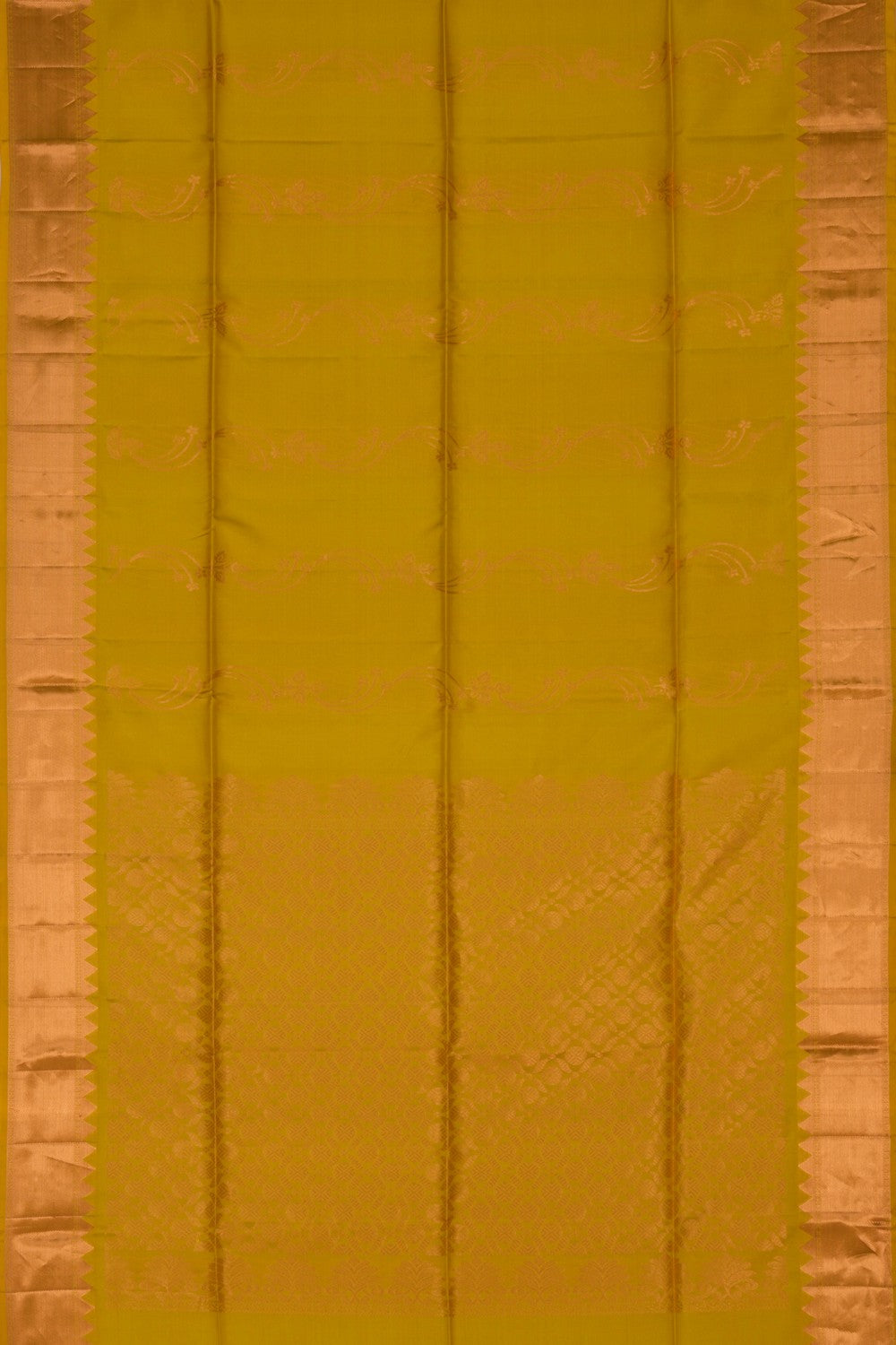 Image of South Silk Spring Yellow Saree