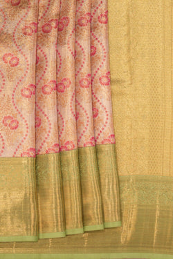 Image of Kanchipattu Tissue Brocade Gold Saree