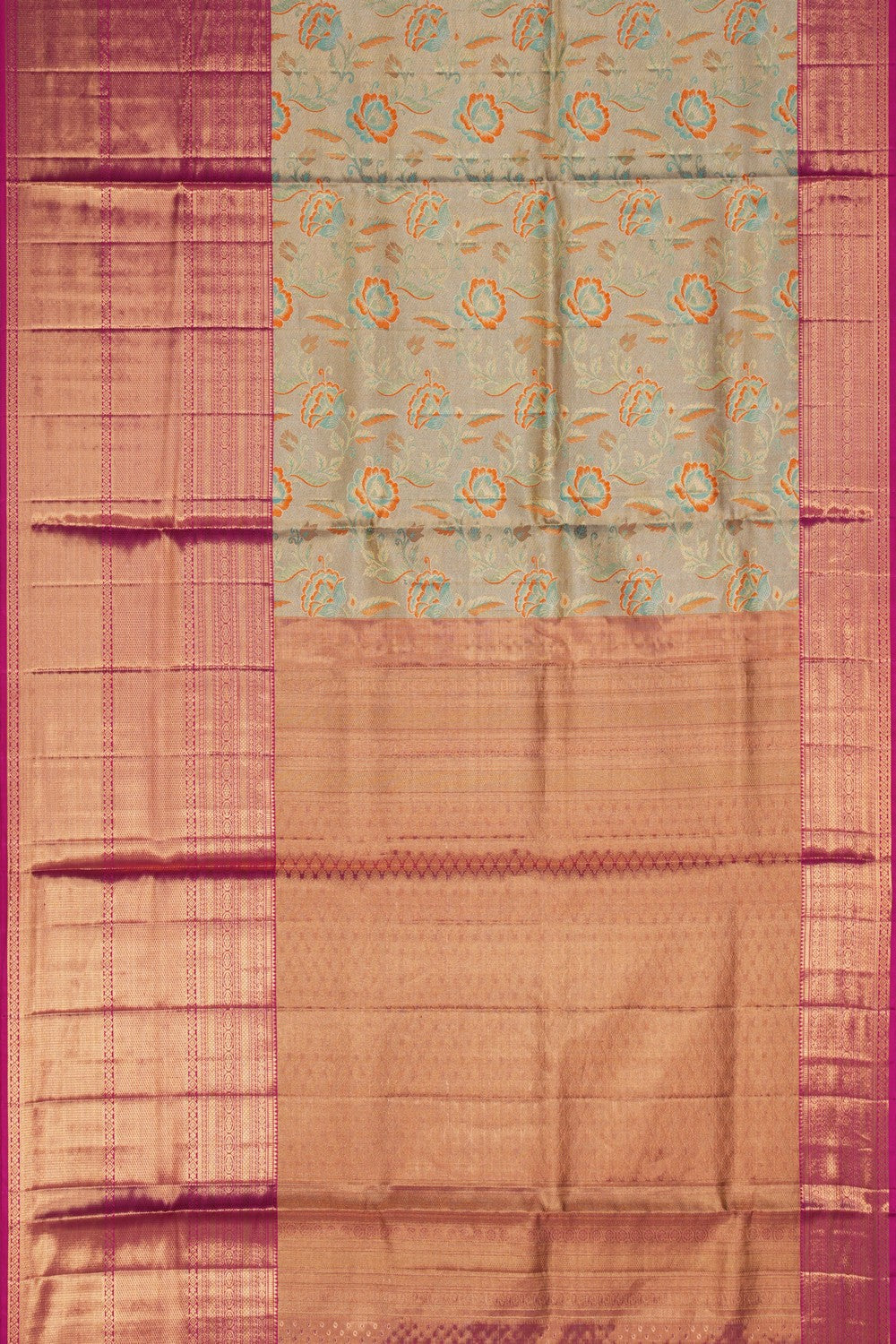 Image of Kanchipattu Tissue Brocade Green Saree