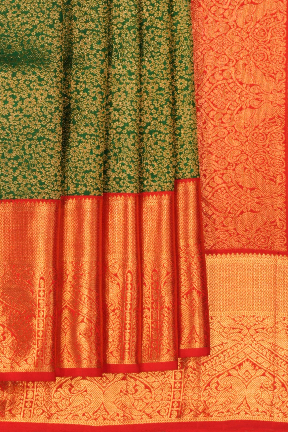 Image of Kanchipattu Brocade Green Saree