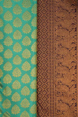 Image of Kanchipattu Brocade Sea Green Saree