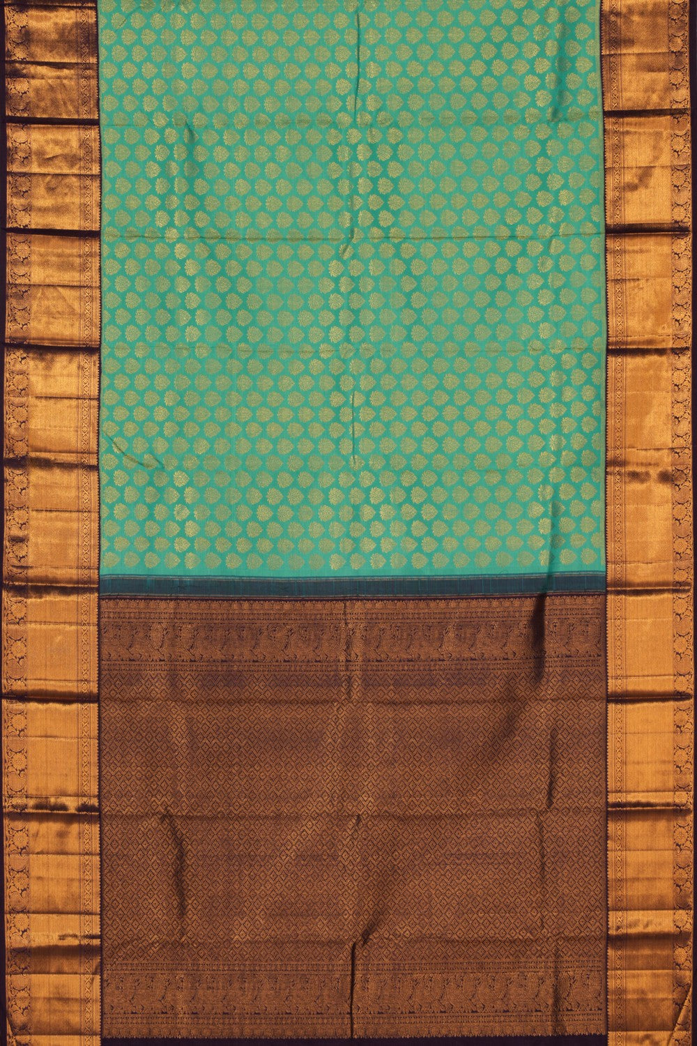 Kanchipattu Brocade Sea Green Saree