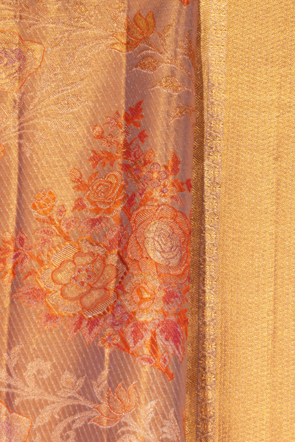 Kanchipattu Tissue Brocade Gold Saree