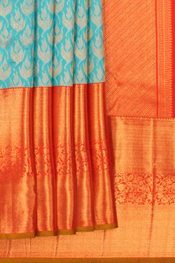 Image of Kanchipattu Brocade Blue Saree