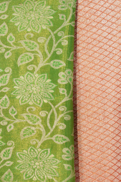 Image of Kanchipattu Tissue Brocade Green Saree