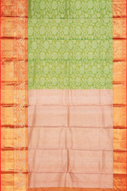 Image of Kanchipattu Tissue Brocade Green Saree