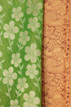 Image of Kanchipattu Tissue Brocade Green Saree