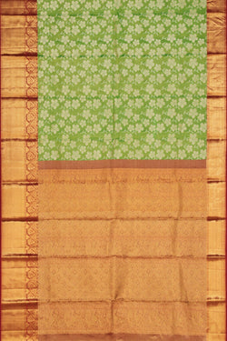 Image of Kanchipattu Tissue Brocade Green Saree