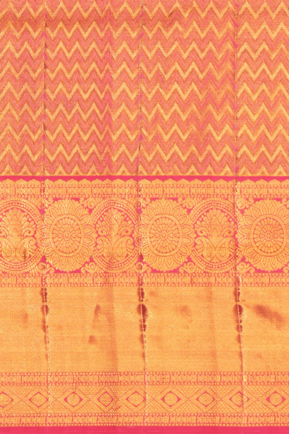 Kanchipattu Tissue Brocade Pink Saree