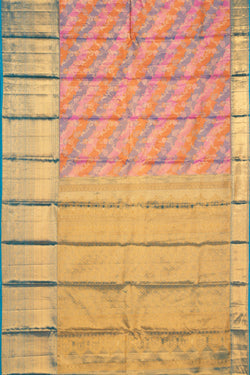 Image of Kanchipattu Tissue Brocade Multi-Colour Saree