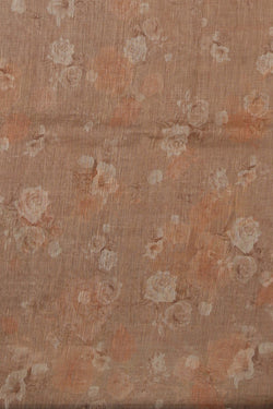 Image of A Floral Print Linen Sare
