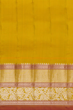 Image of Gadwal Silk Kattam Blue Saree