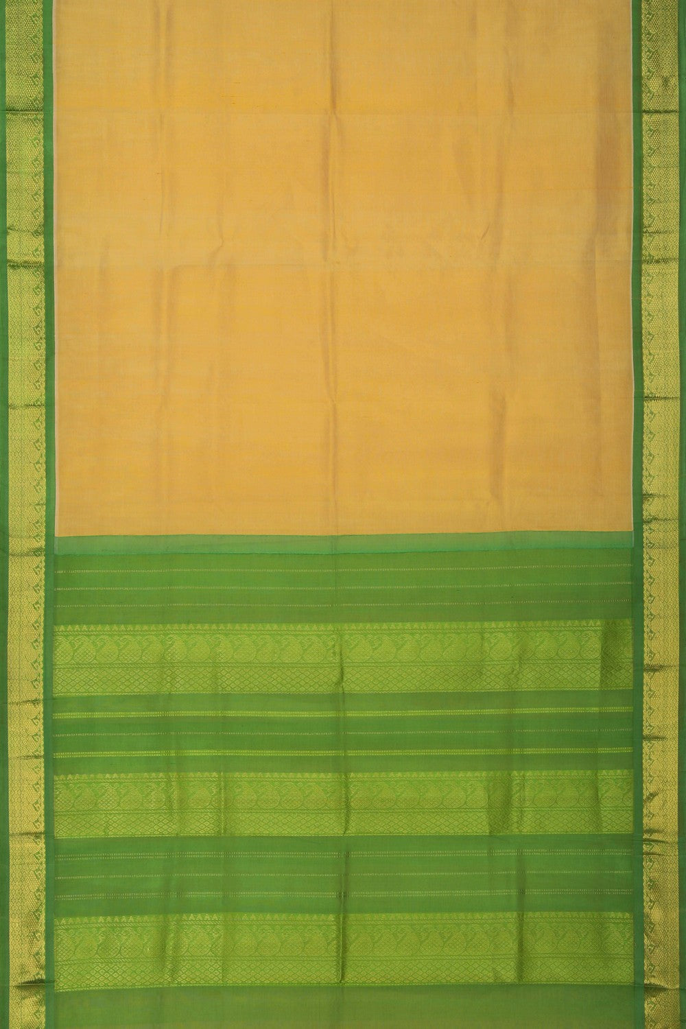 Image of Kuppadam Cotton Silk Cream Saree