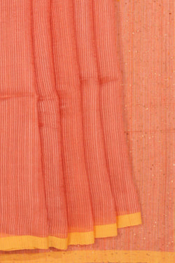 Image of Tussar Silk Peach Saree