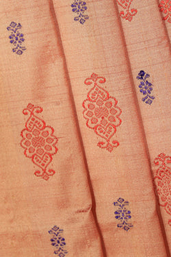 Image of Sambalpuri Silk Reddish-Beige Saree