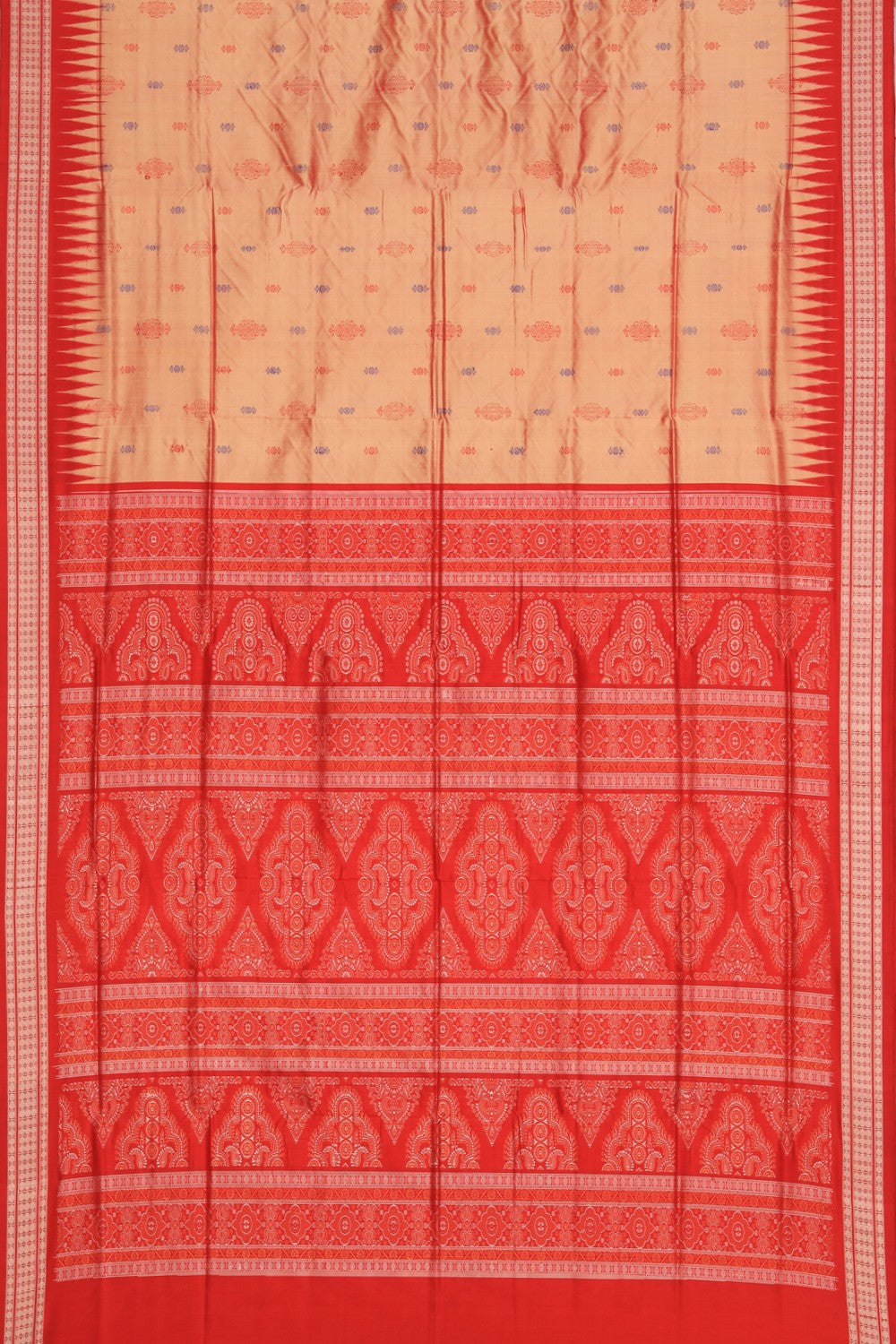 Sambalpuri Silk Reddish-Beige Saree