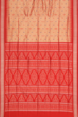 Image of Sambalpuri Silk Reddish-Beige Saree