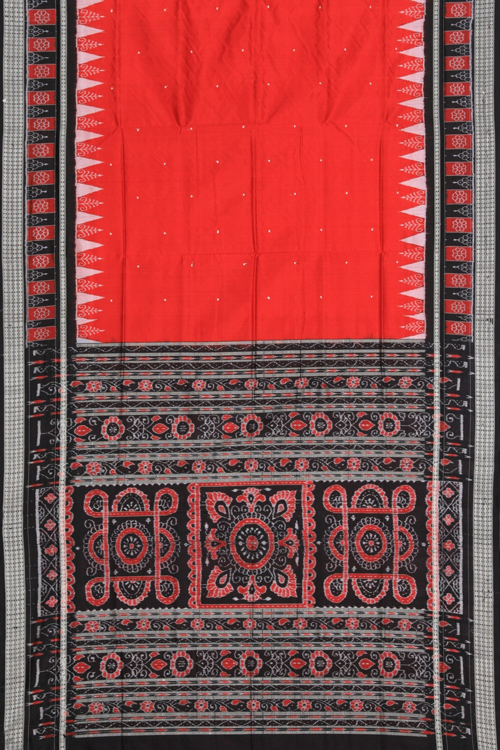 Sambalpuri Silk Red Saree