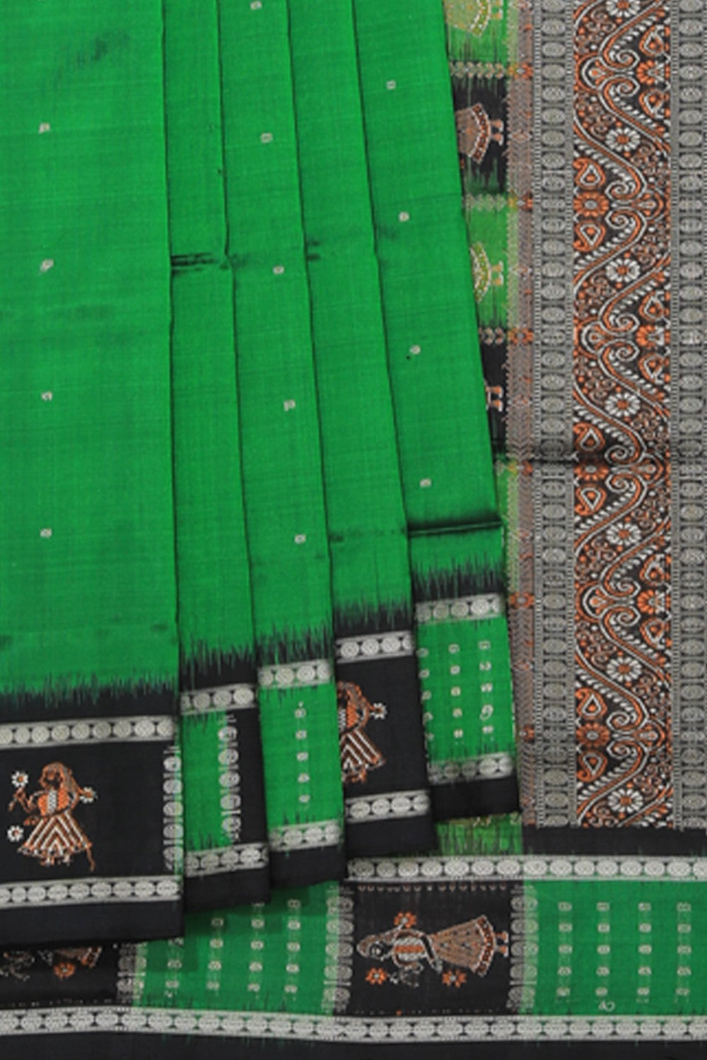 Sambalpuri Silk Green Saree