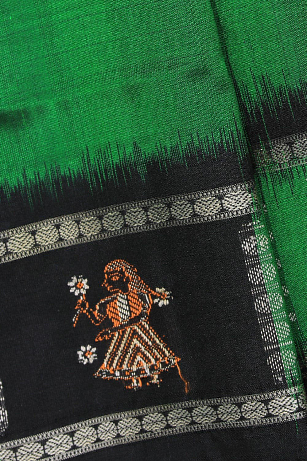 Sambalpuri Silk Green Saree