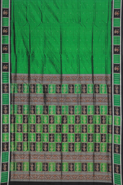 Image of Sambalpuri Silk Green Saree