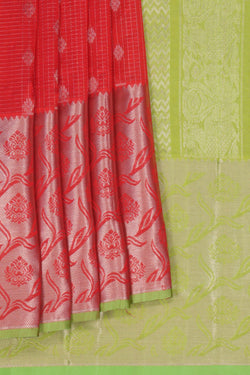 Image of Uppada Silk Red Saree