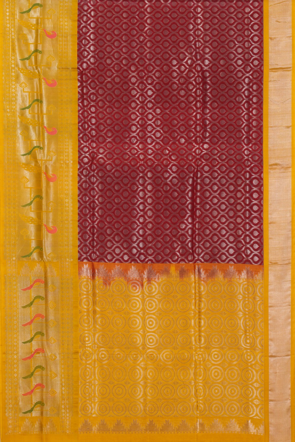 Kuppadam Maroon Saree