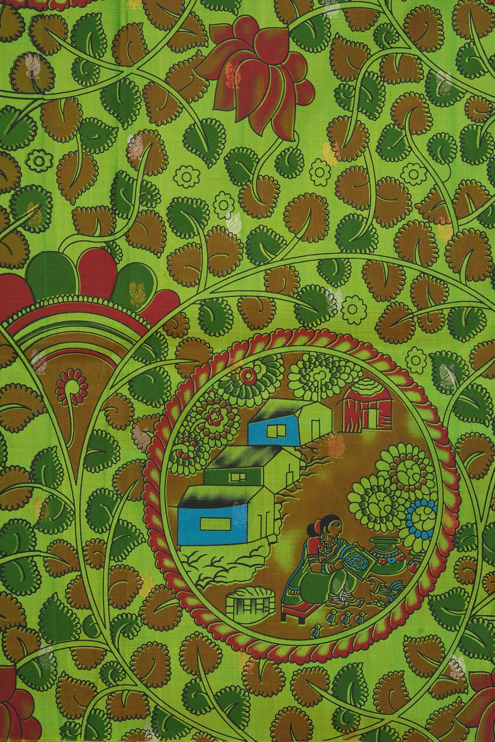 Image of Kalamkari Painting Saree